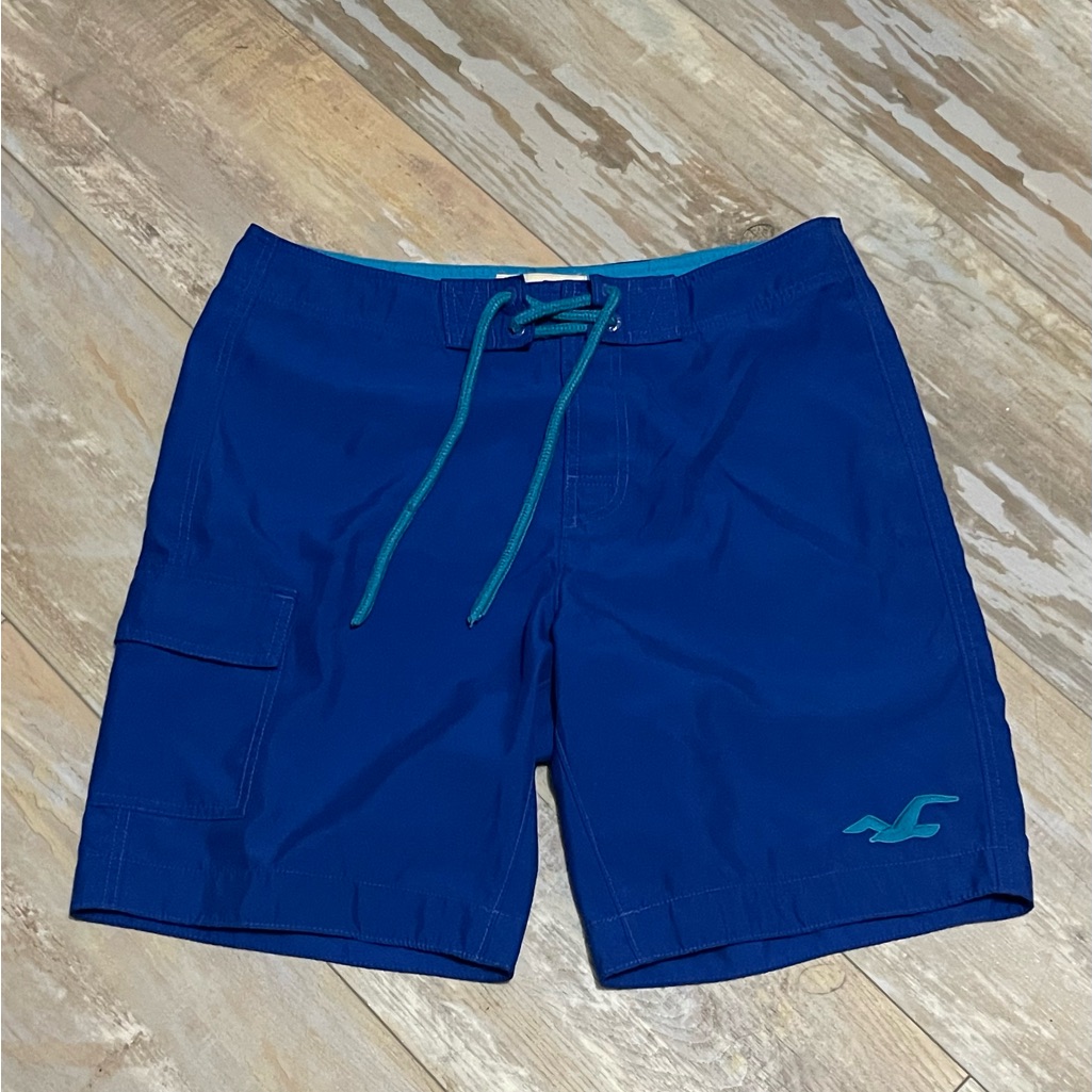 Vintage Hollister Men’s Large Swim Trunks Shorts Bright Blue Excellent Condition